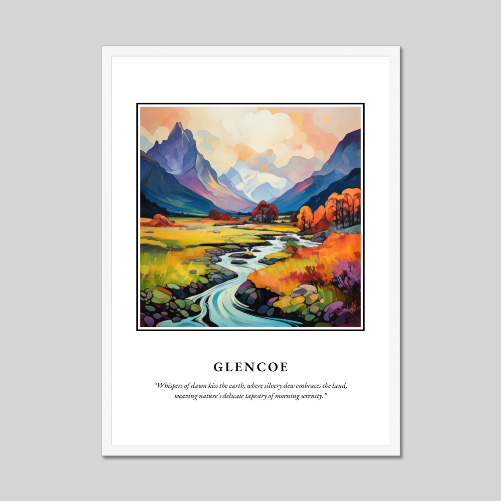 Poster in a white frame