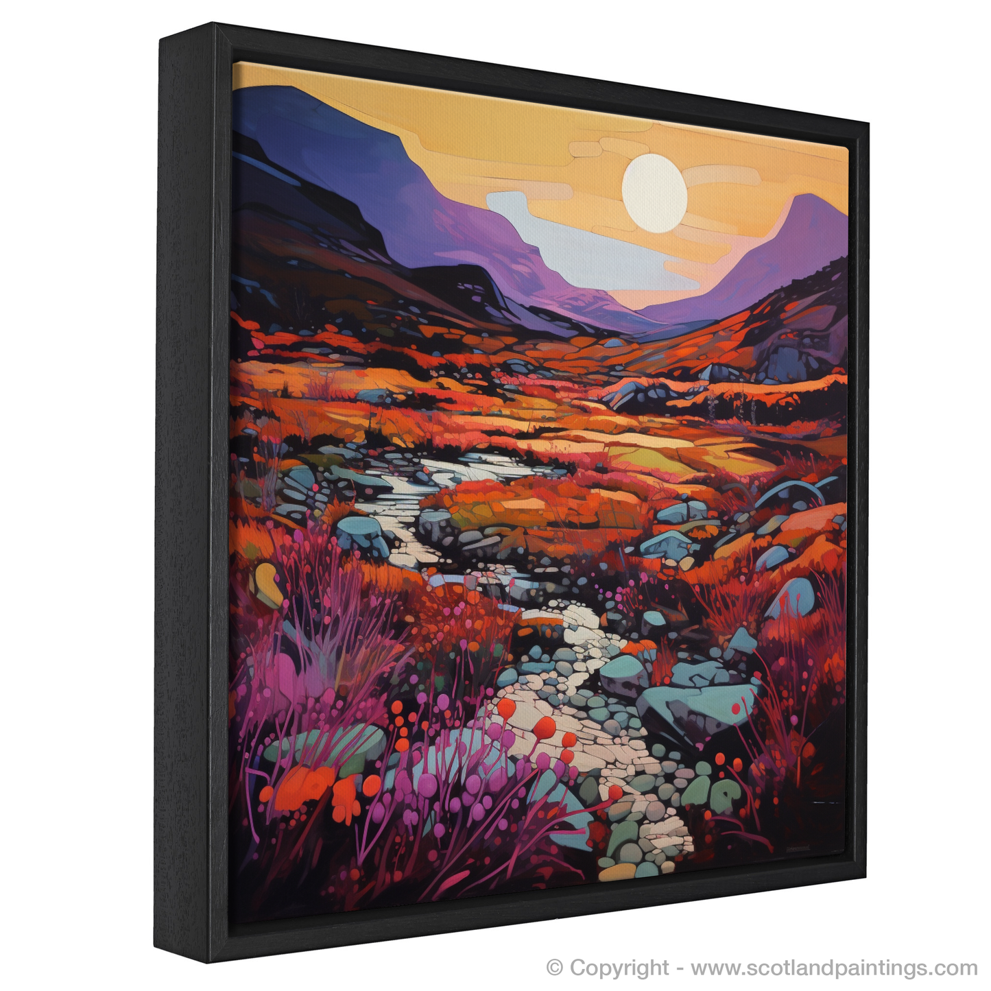 Cubist Dusk in Glencoe's Crowberry Patches