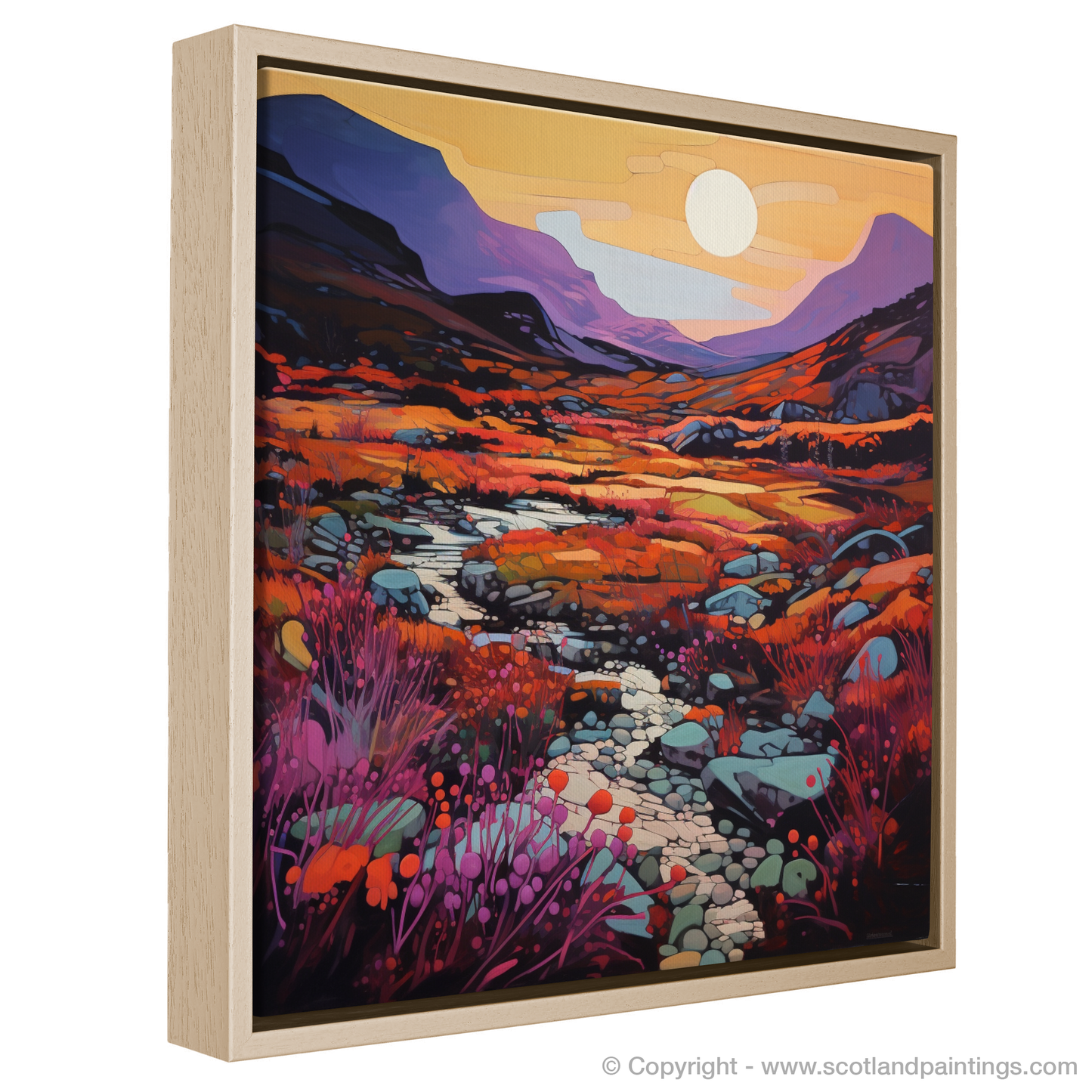 Cubist Dusk in Glencoe's Crowberry Patches