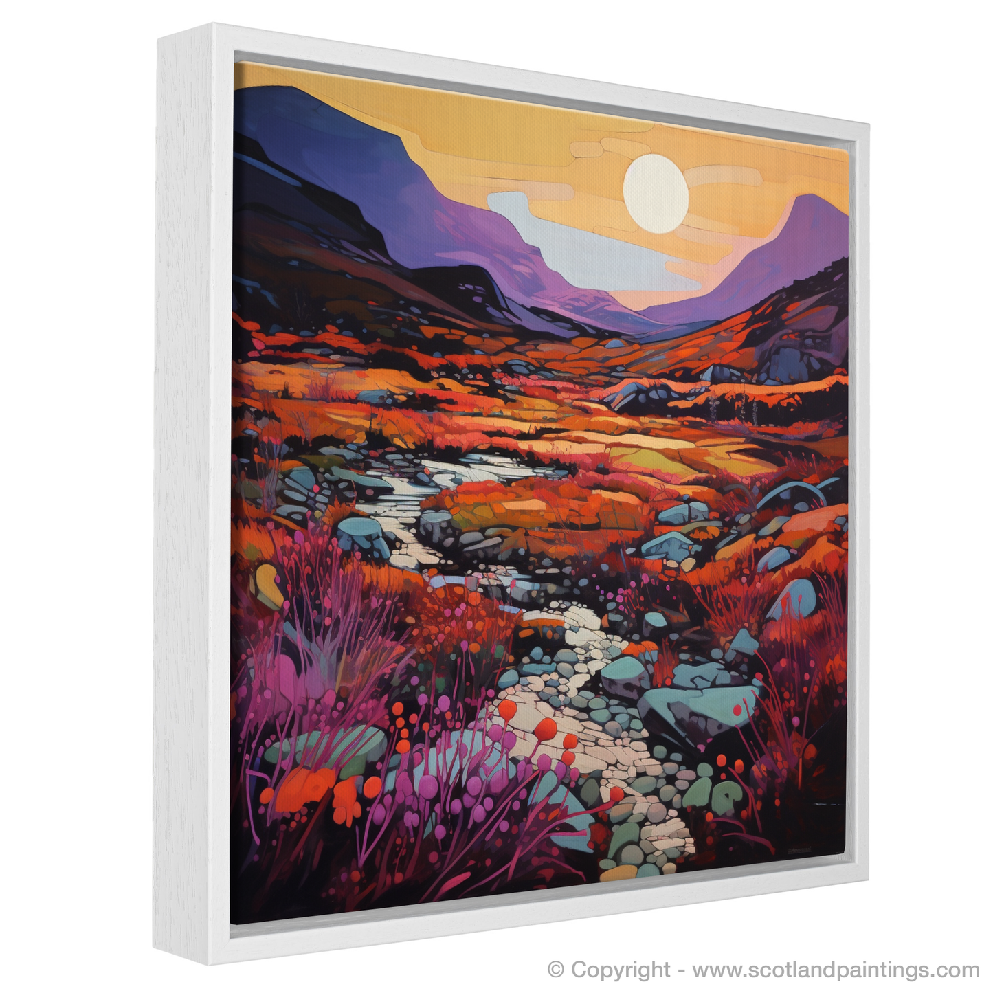 Cubist Dusk in Glencoe's Crowberry Patches