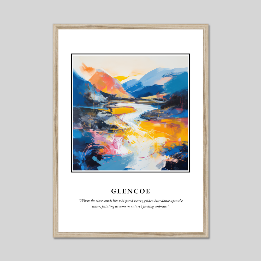 Poster in a natural frame