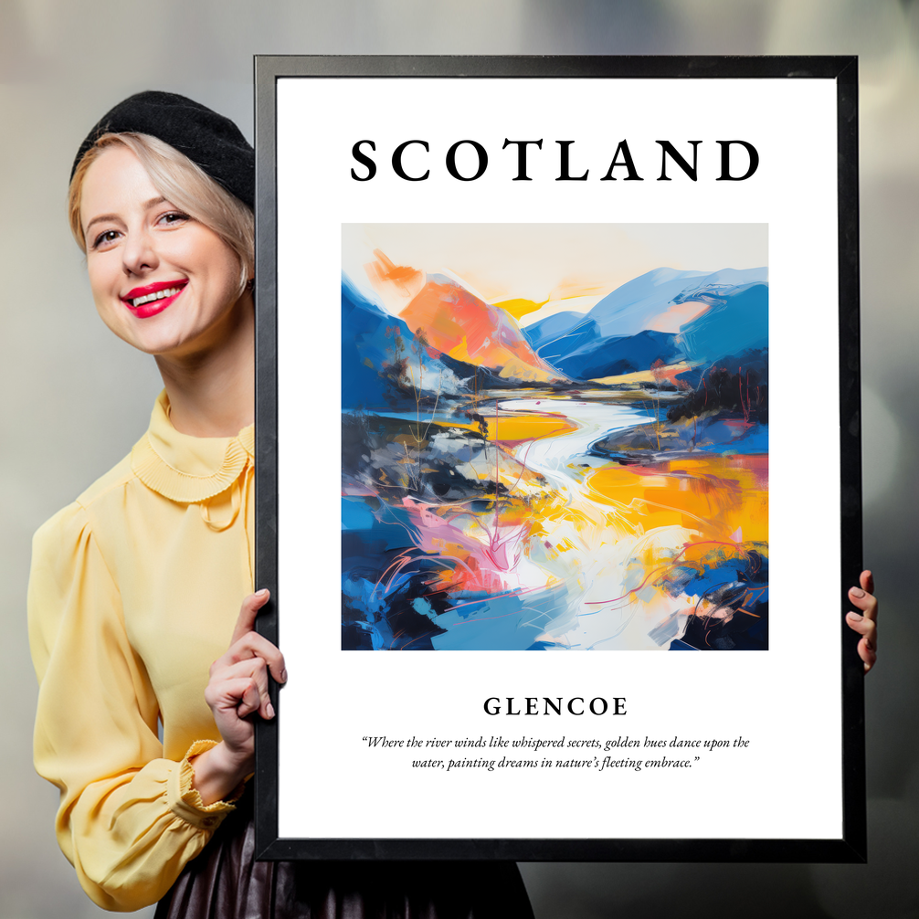 Person holding a poster of Glencoe