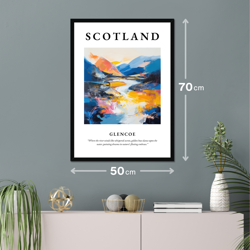 Poster of Glencoe hanging on a wall