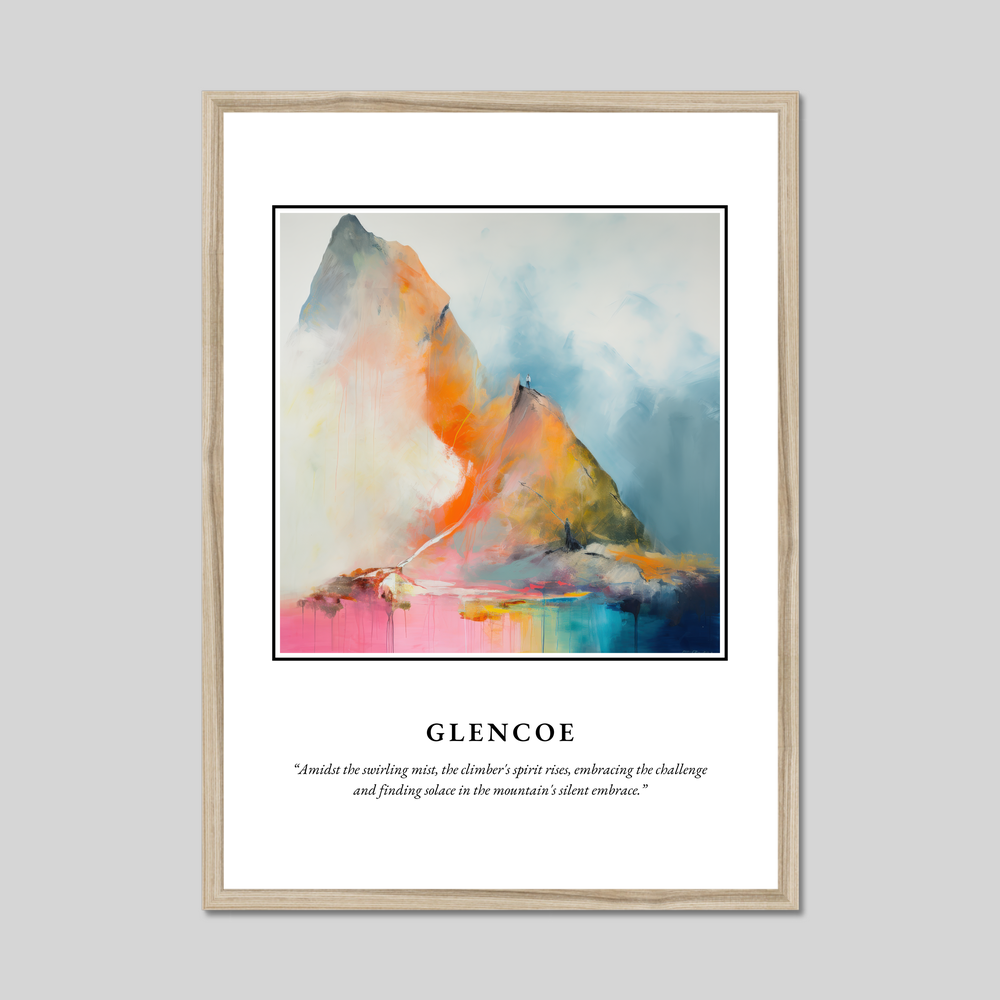 Poster in a natural frame