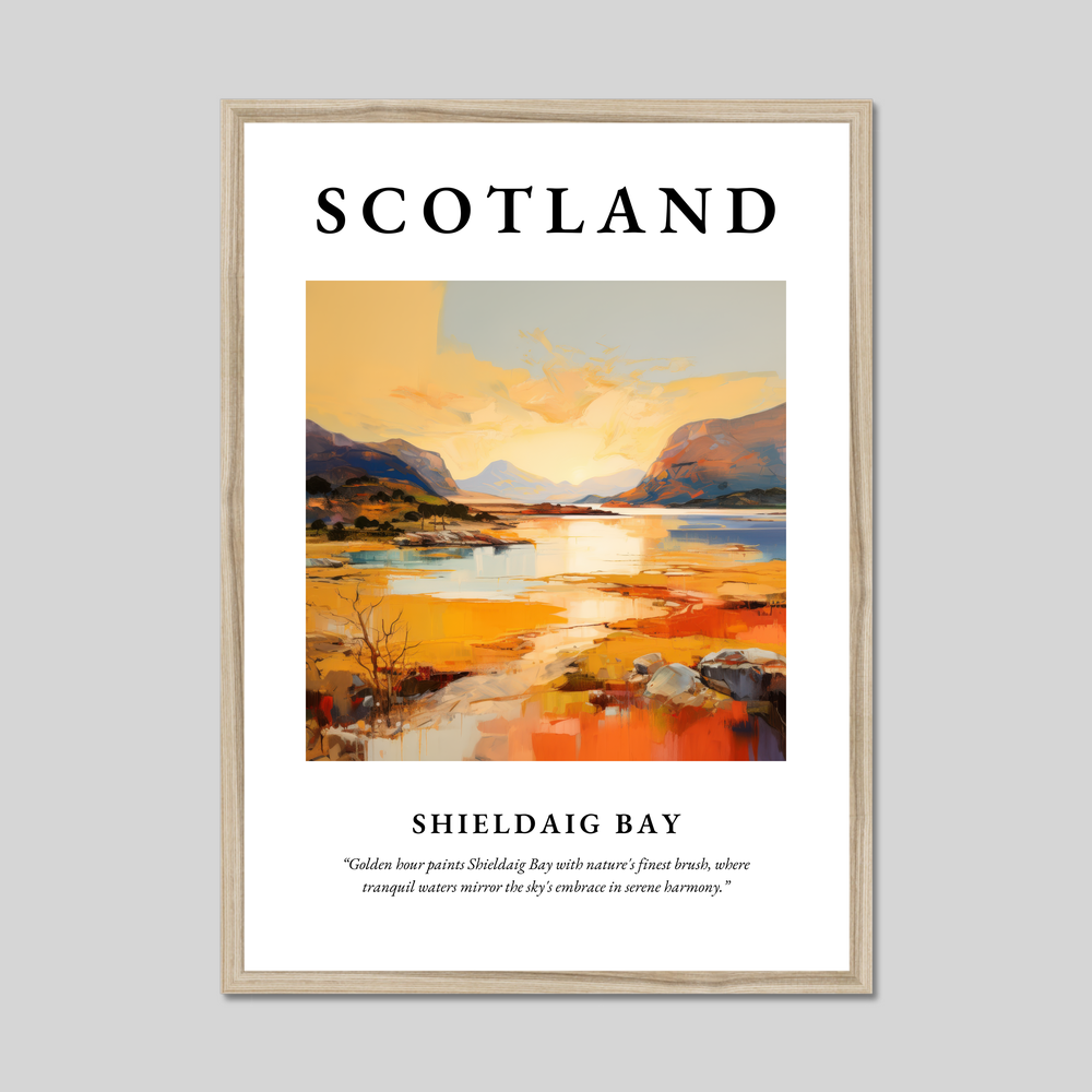 Poster in a natural frame with the word Scotland