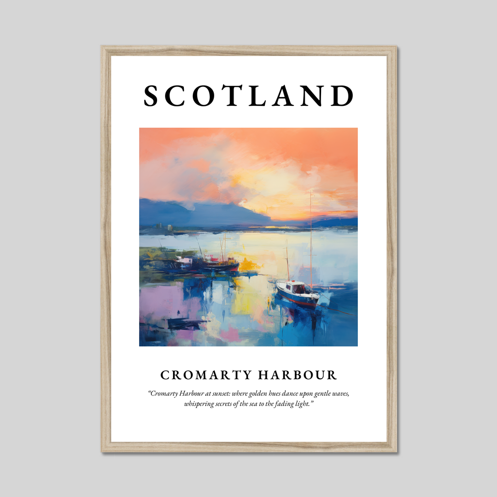 Poster in a natural frame with the word Scotland