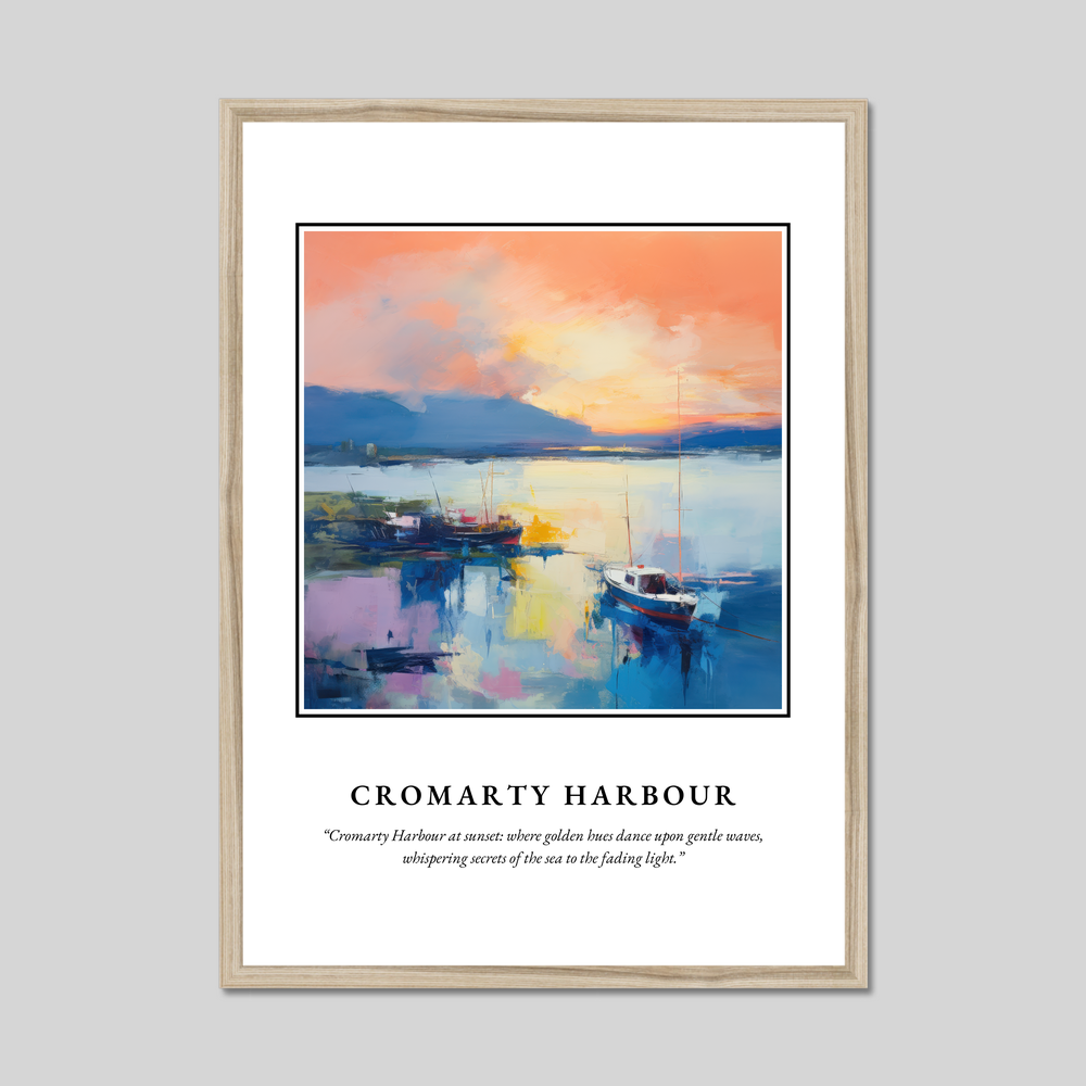 Poster in a natural frame