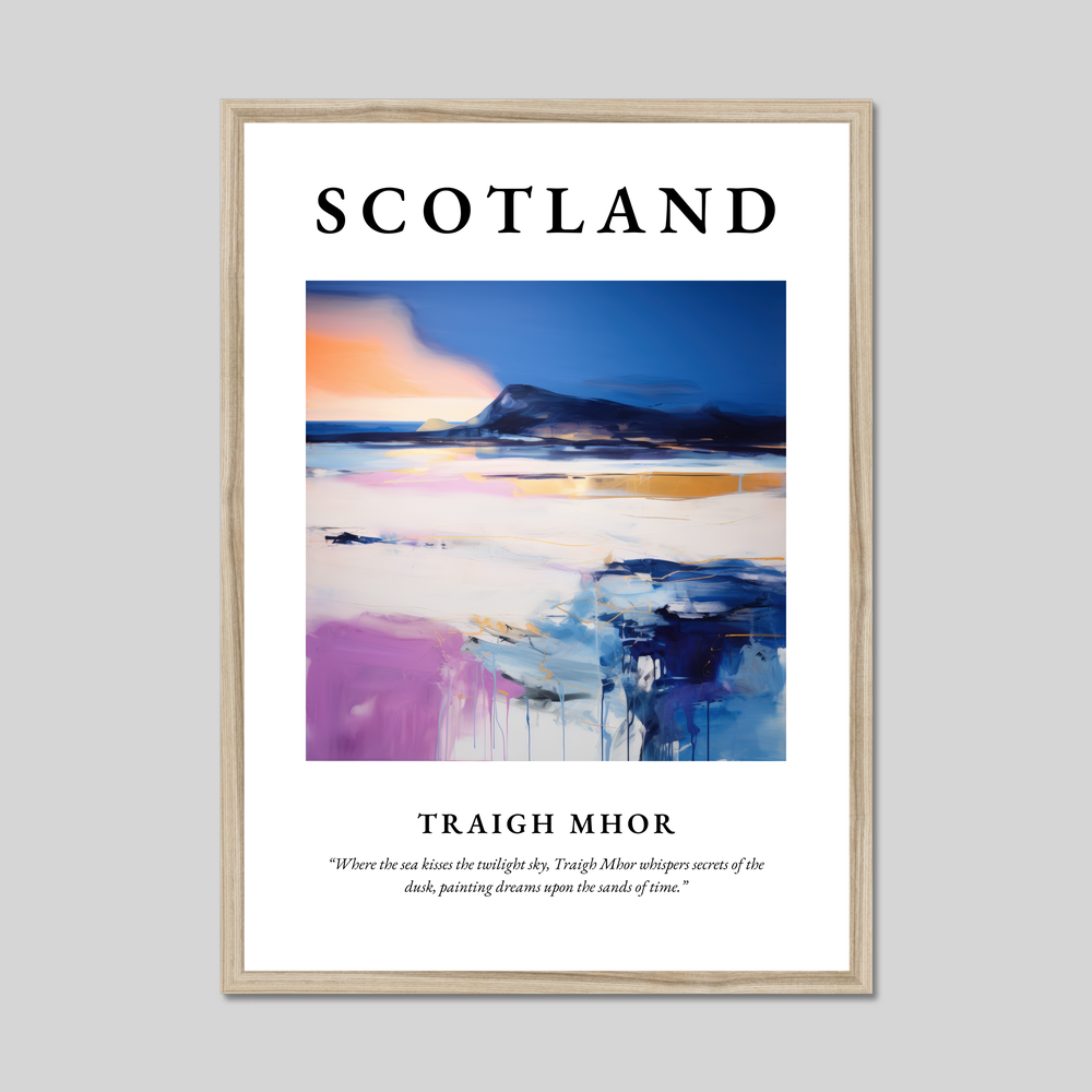 Poster in a natural frame with the word Scotland