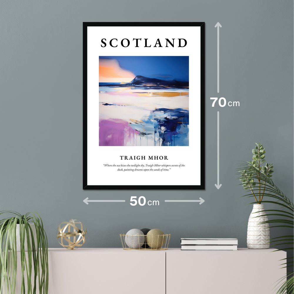 Poster of Traigh Mhor hanging on a wall