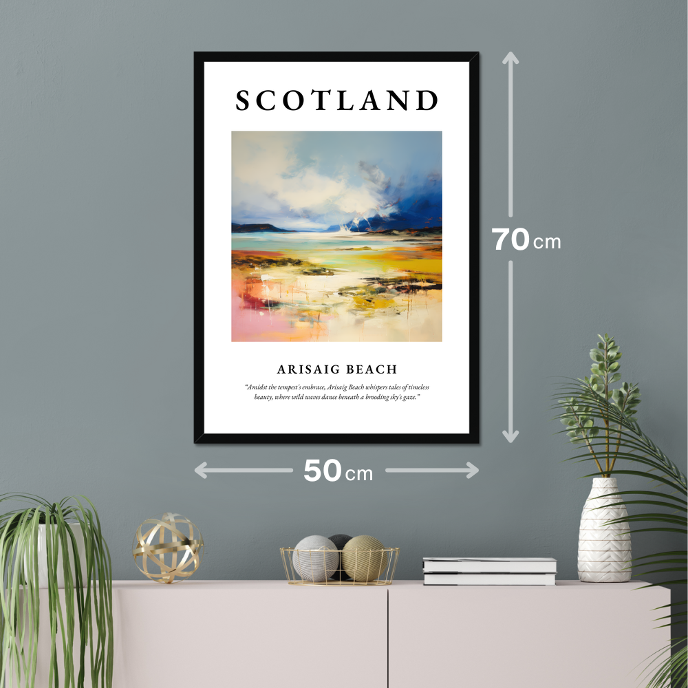 Poster of Arisaig Beach hanging on a wall