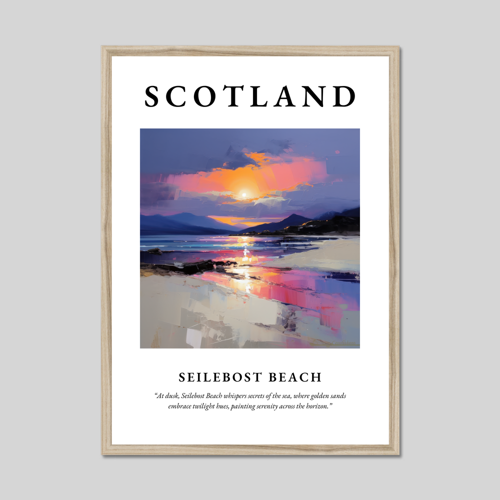 Poster in a natural frame with the word Scotland