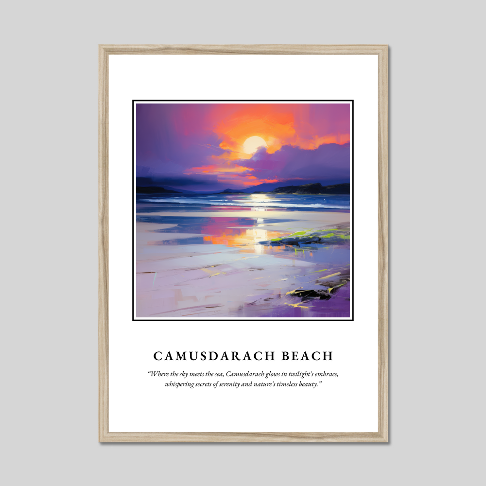 Poster in a natural frame