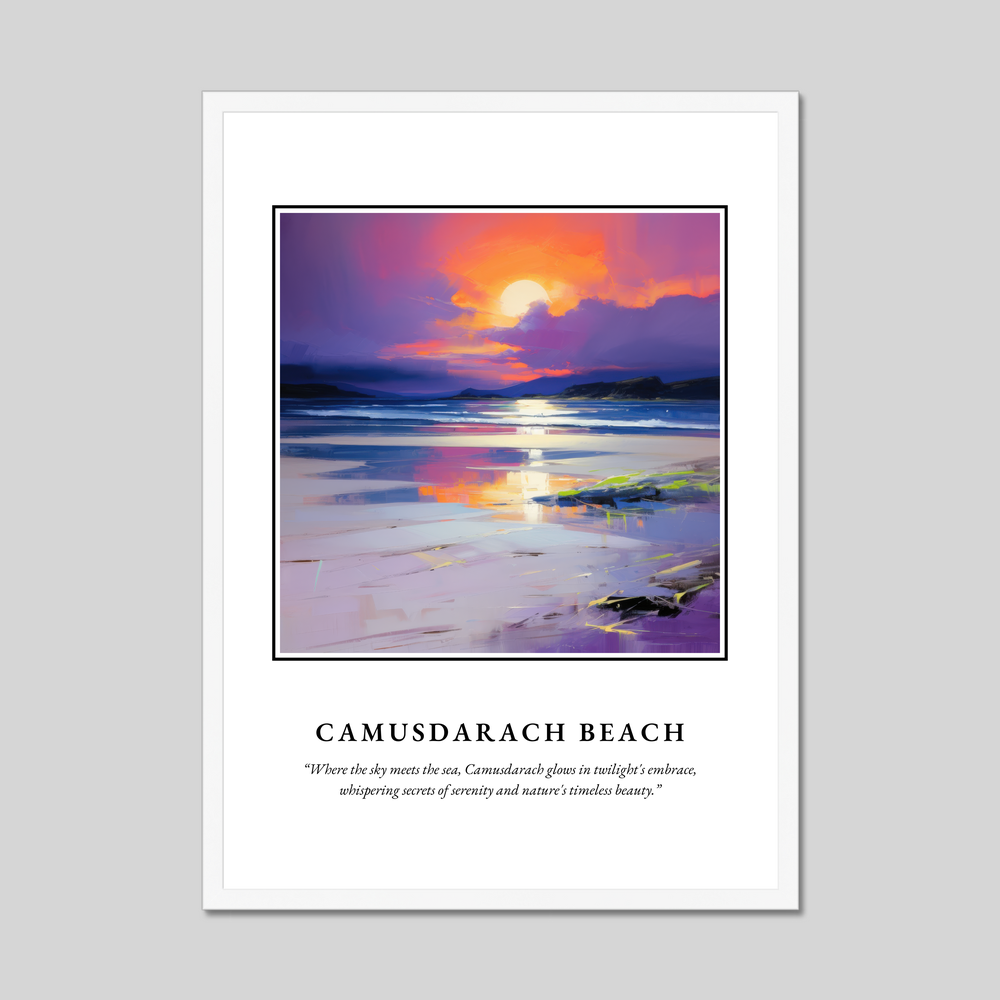 Poster in a white frame