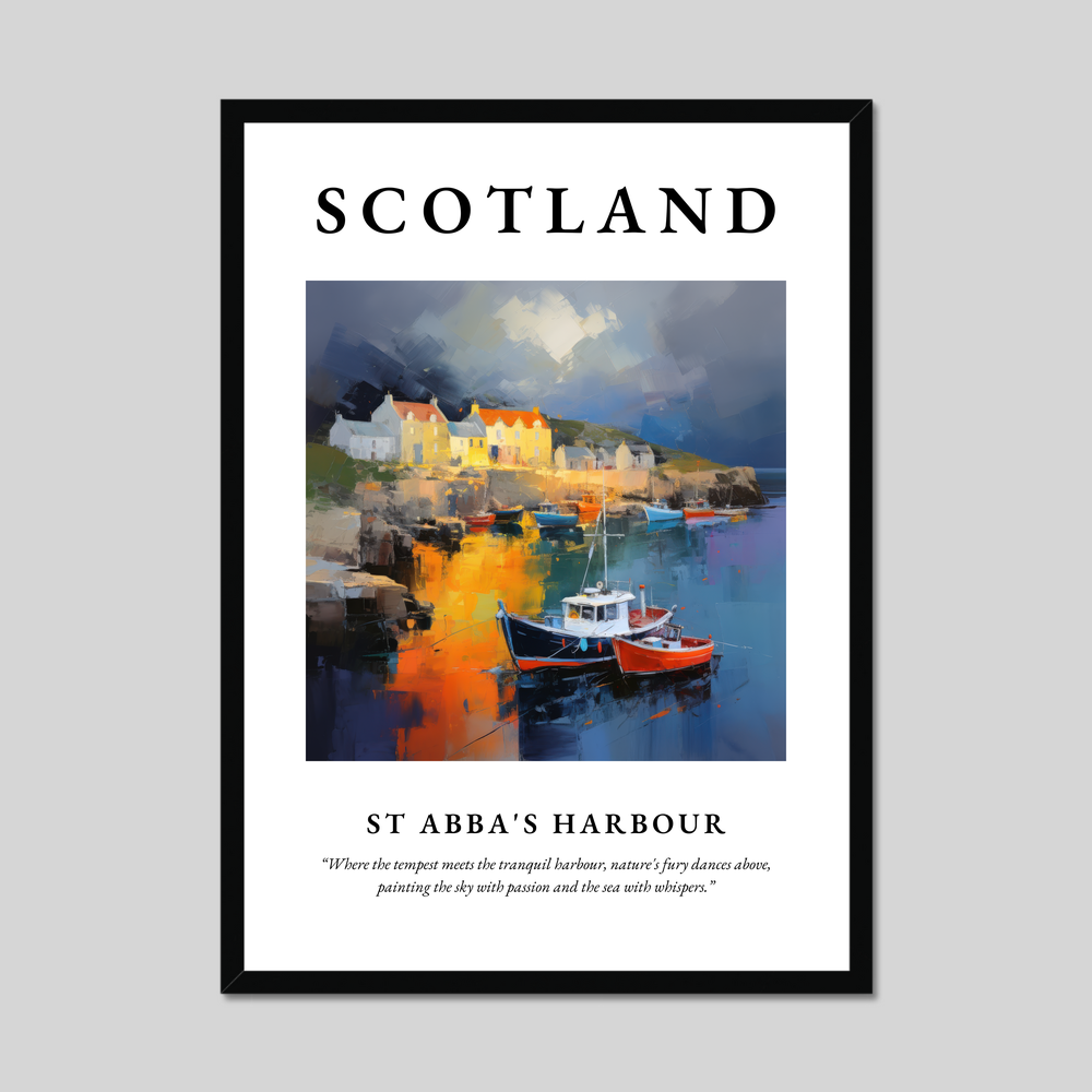 Poster of St Abba's Harbour, Scotland.