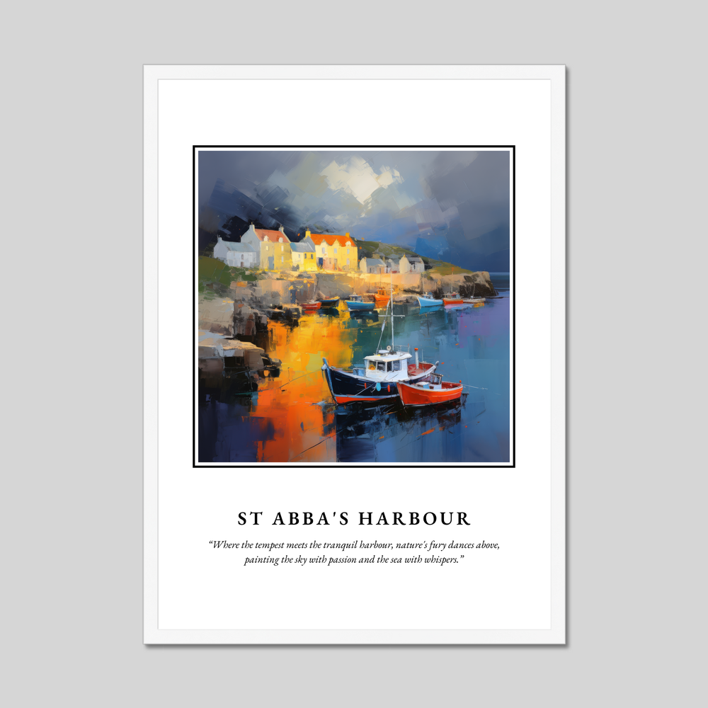 Poster in a white frame