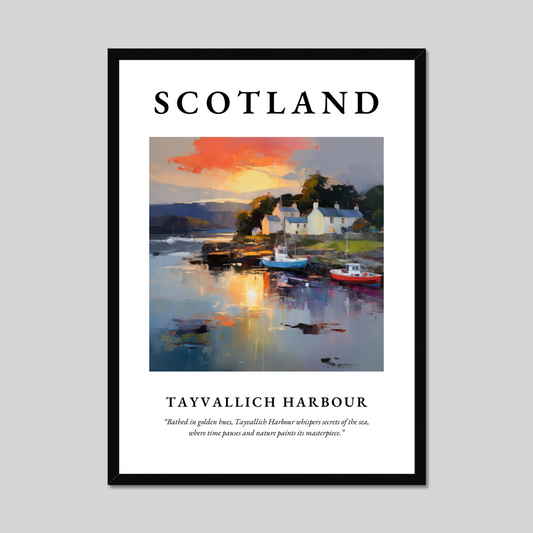 Poster of Tayvallich Harbour, Scotland.