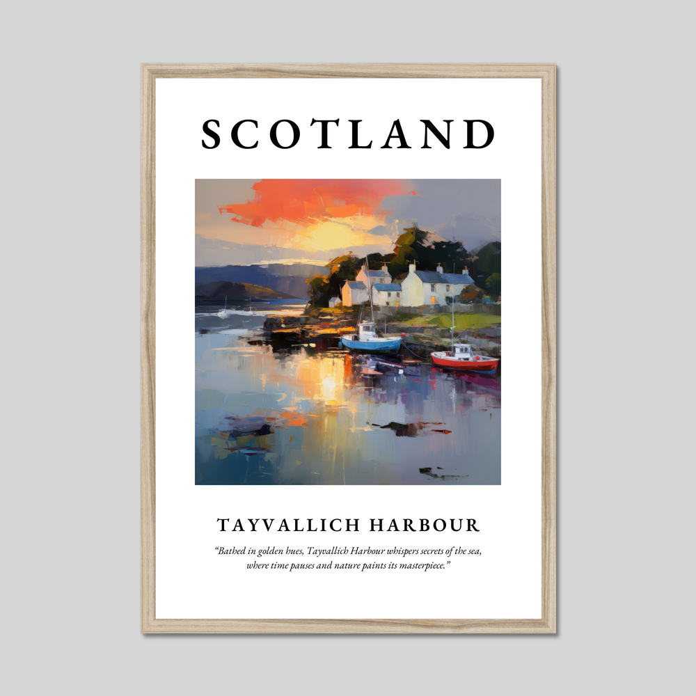 Poster in a natural frame with the word Scotland