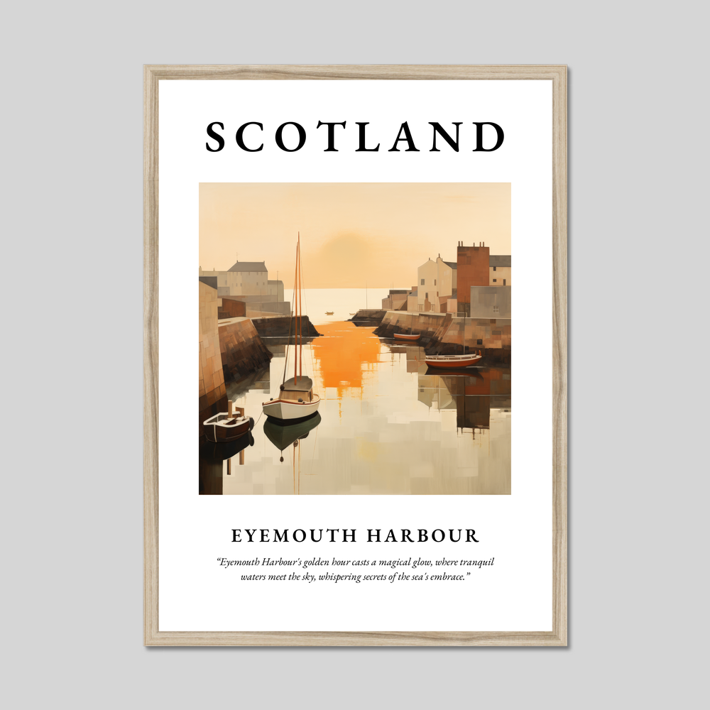 Poster in a natural frame with the word Scotland