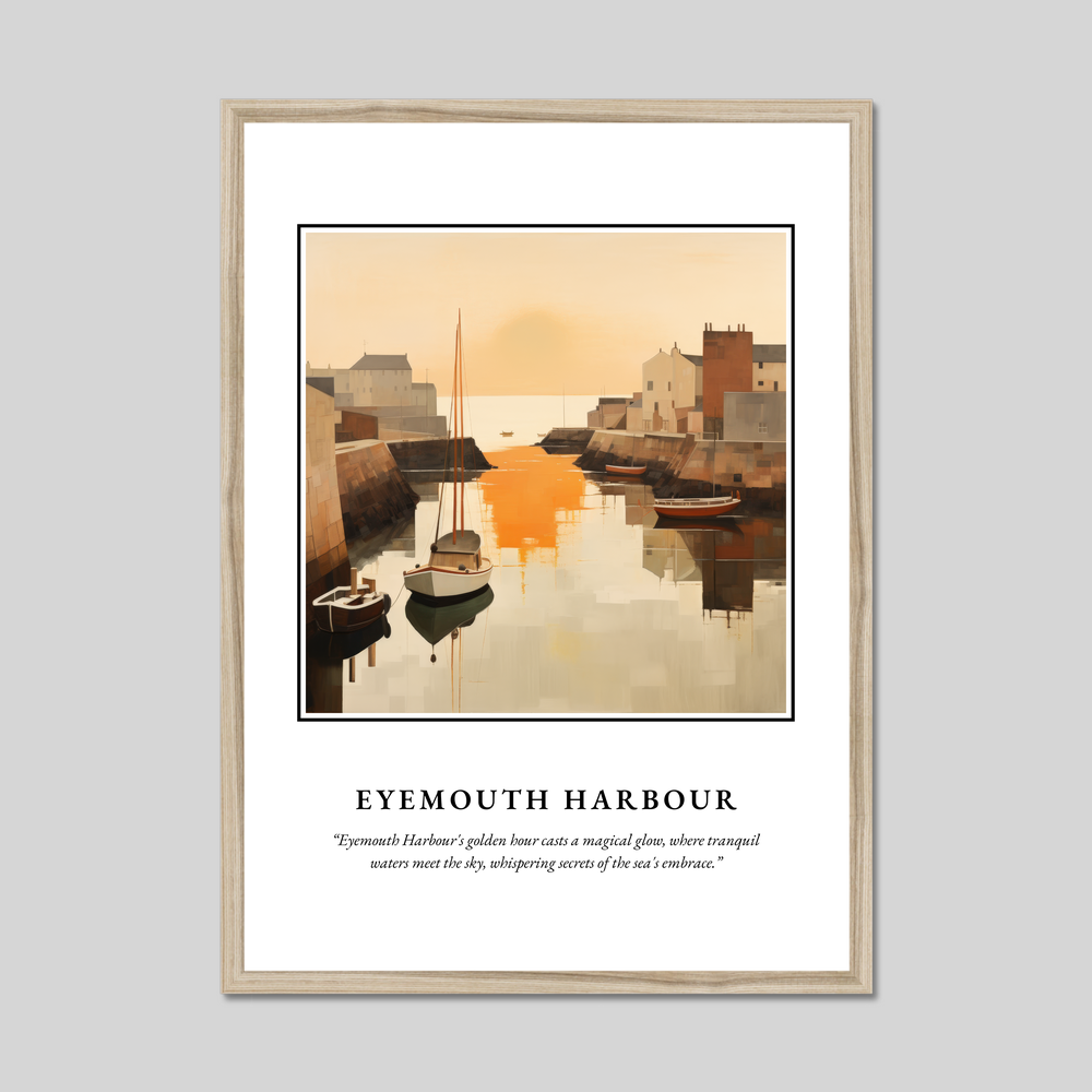 Poster in a natural frame