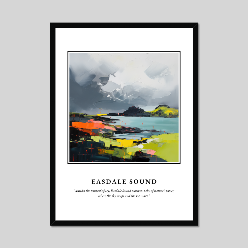 Poster in a black frame