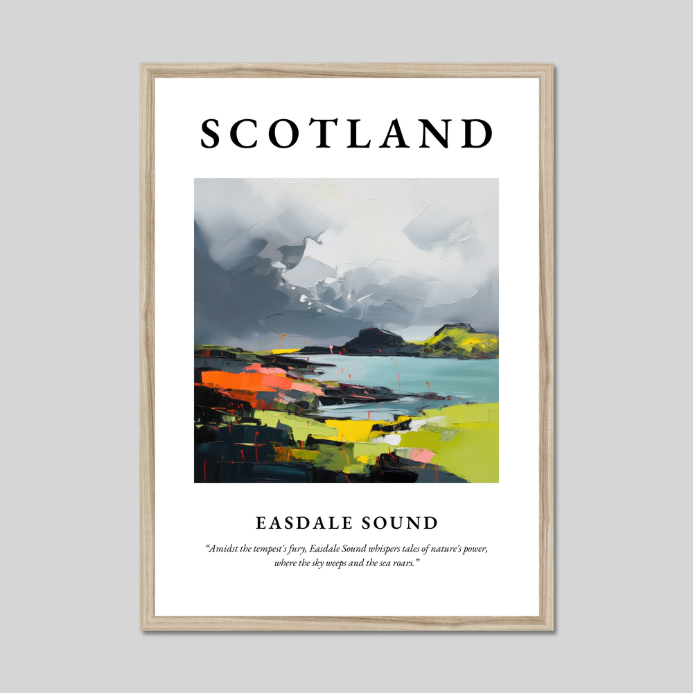 Poster in a natural frame with the word Scotland