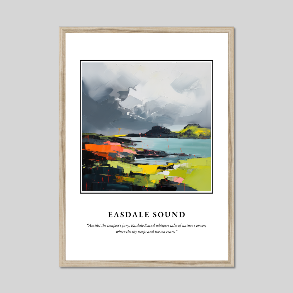 Poster in a natural frame