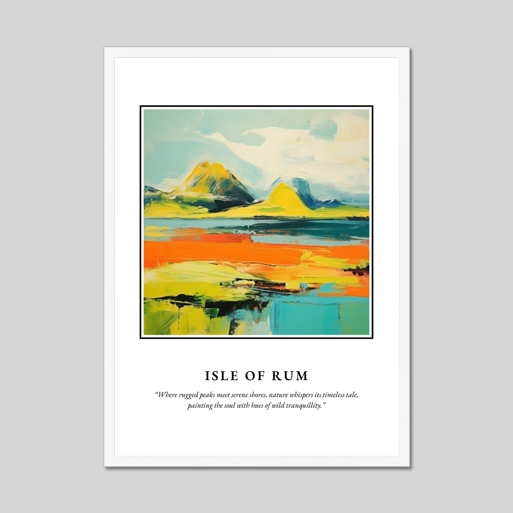 Poster in a white frame