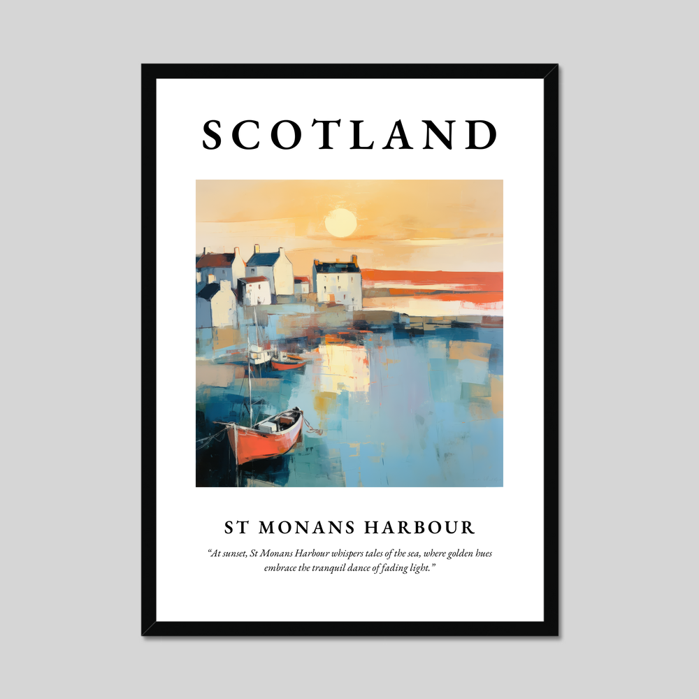 Poster of St Monans Harbour, Scotland.