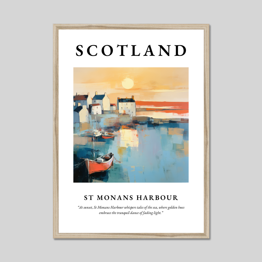 Poster in a natural frame with the word Scotland