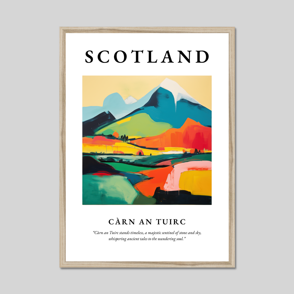 Poster in a natural frame with the word Scotland