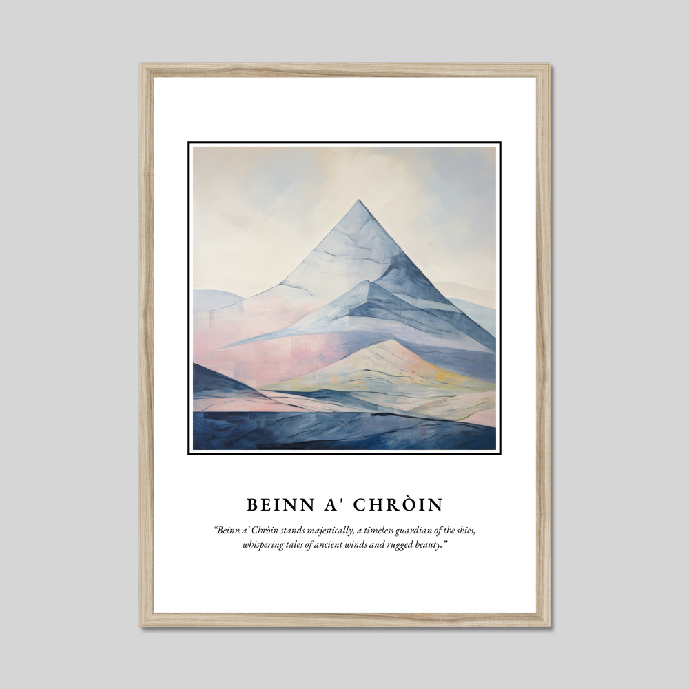 Poster in a natural frame