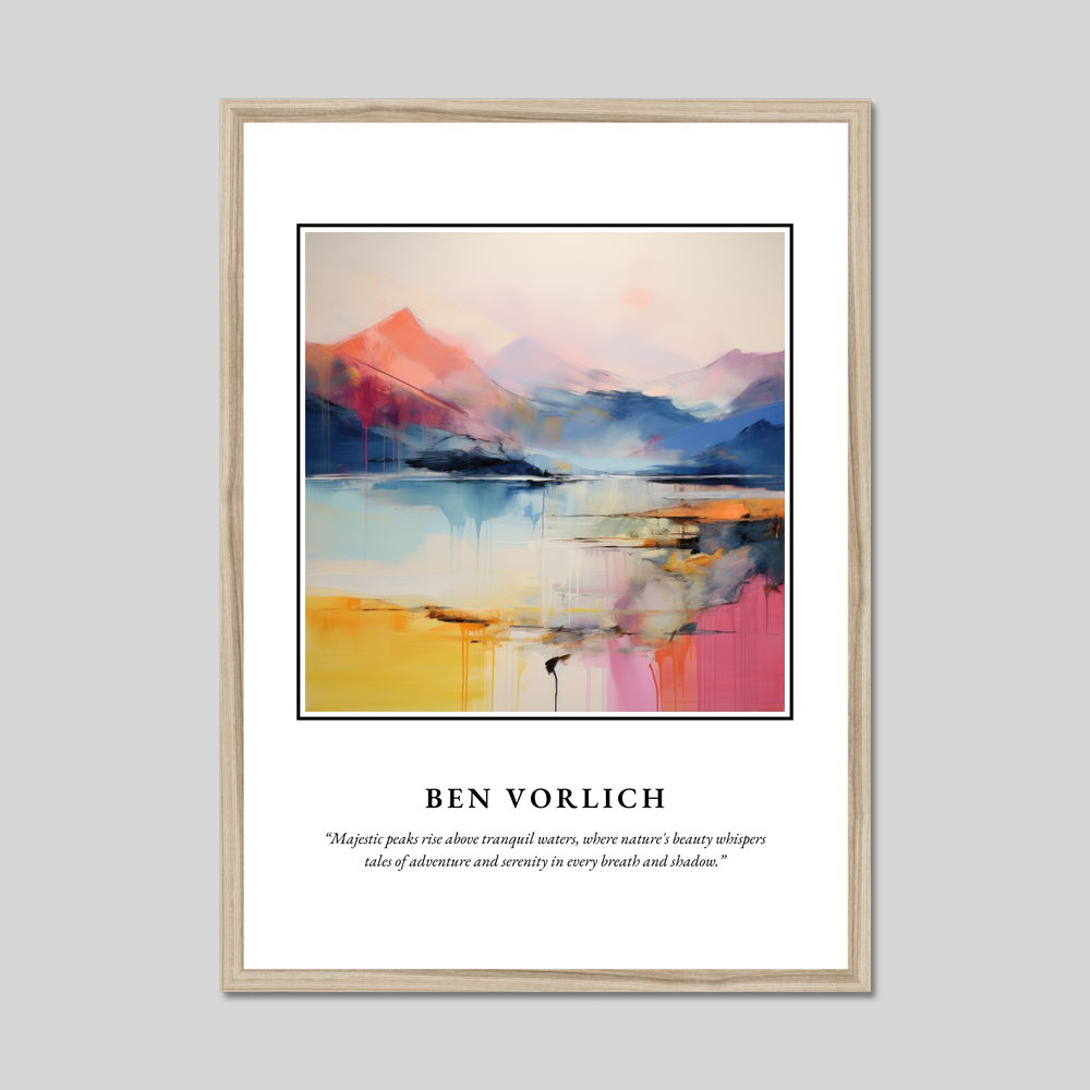 Poster in a natural frame