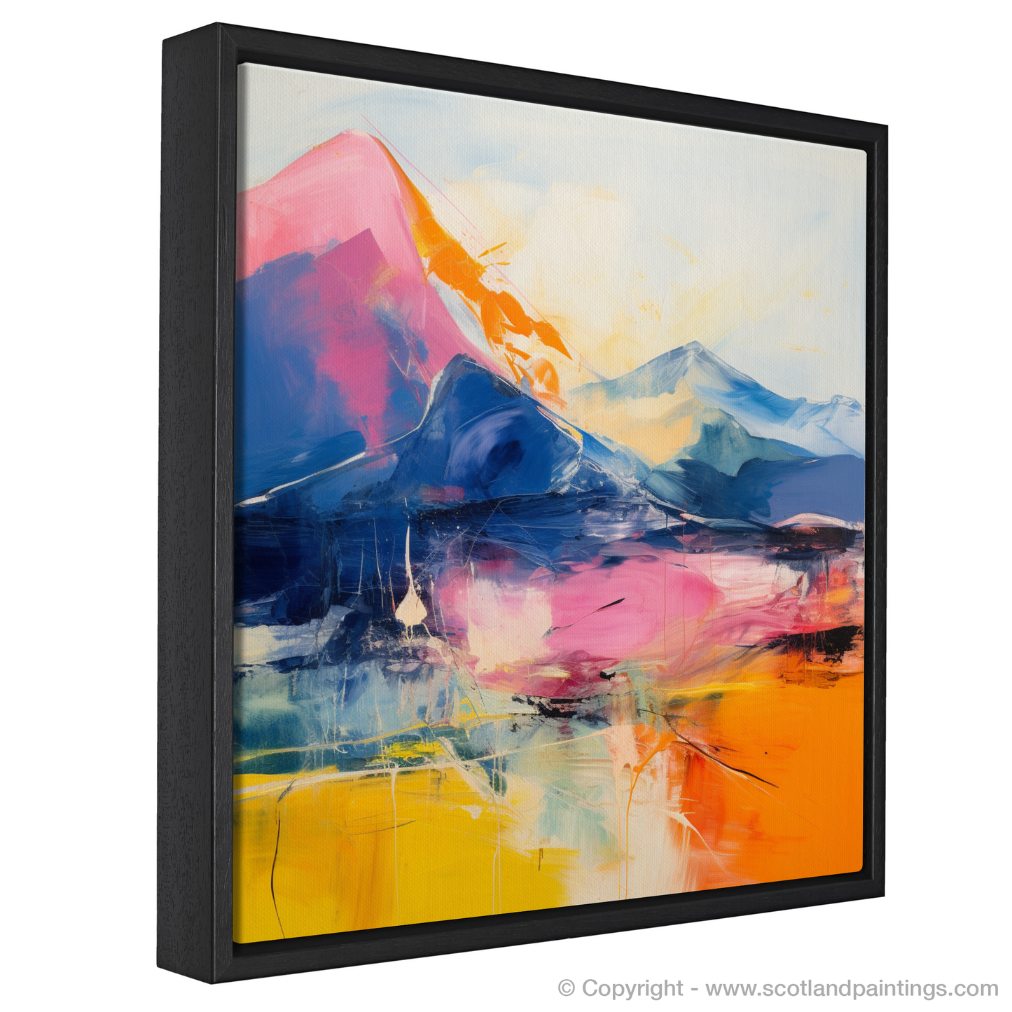 Painting and Art Print of Meall nan Tarmachan entitled "Meall nan Tarmachan: An Abstract Highland Symphony".