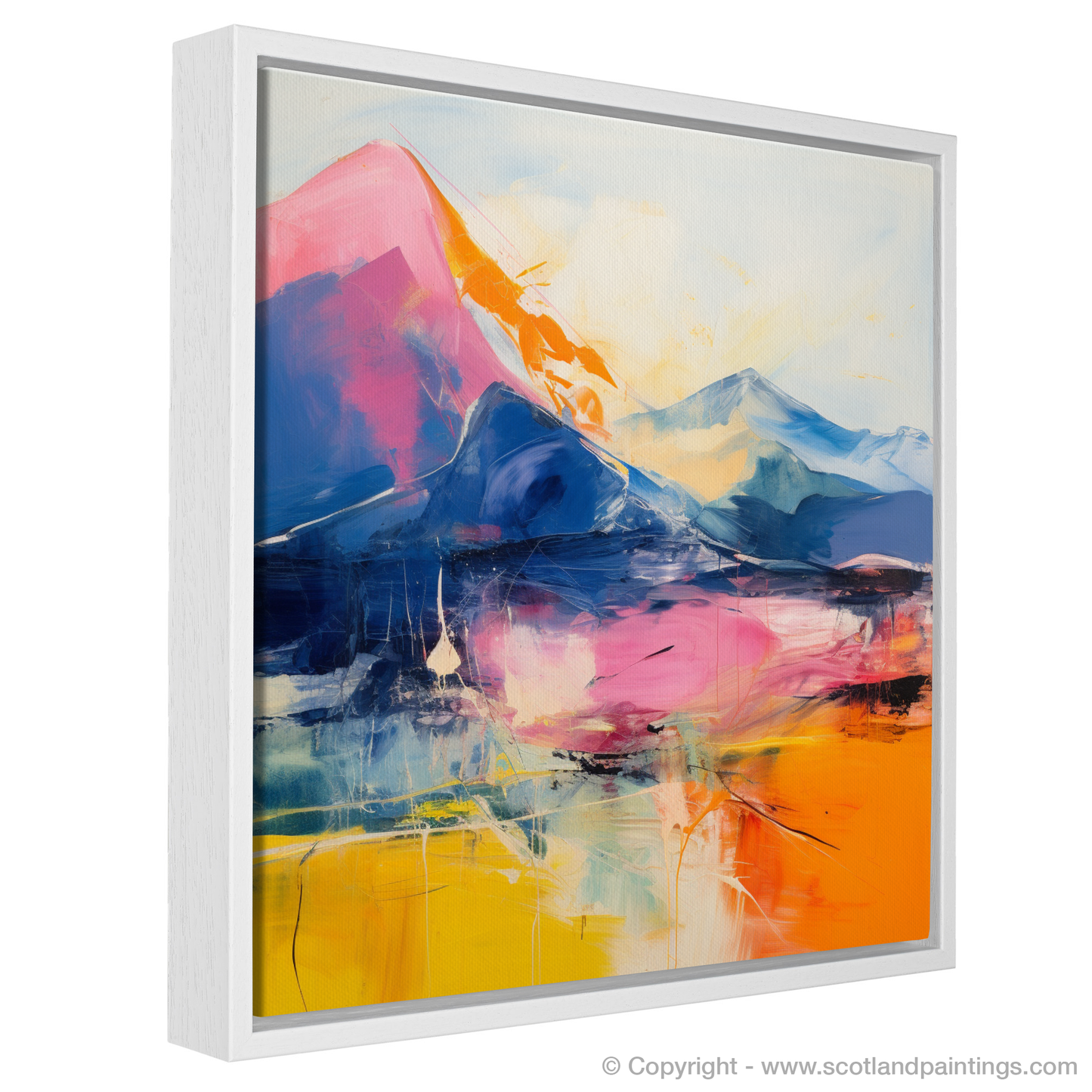 Painting and Art Print of Meall nan Tarmachan entitled "Meall nan Tarmachan: An Abstract Highland Symphony".