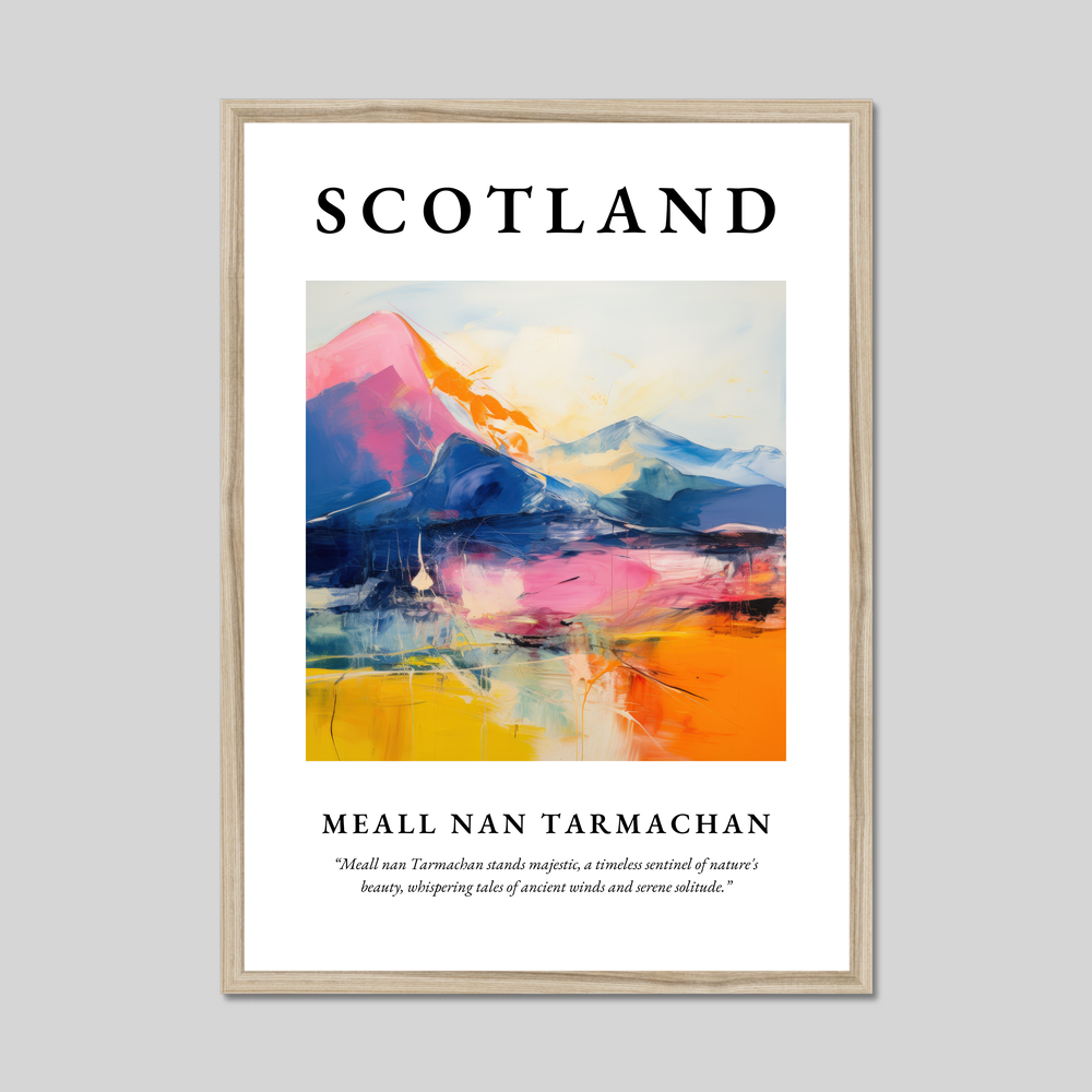 Poster in a natural frame with the word Scotland