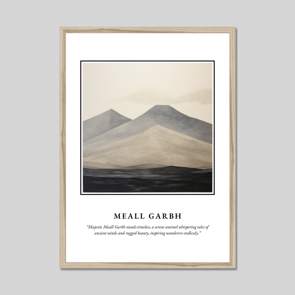 Poster in a natural frame