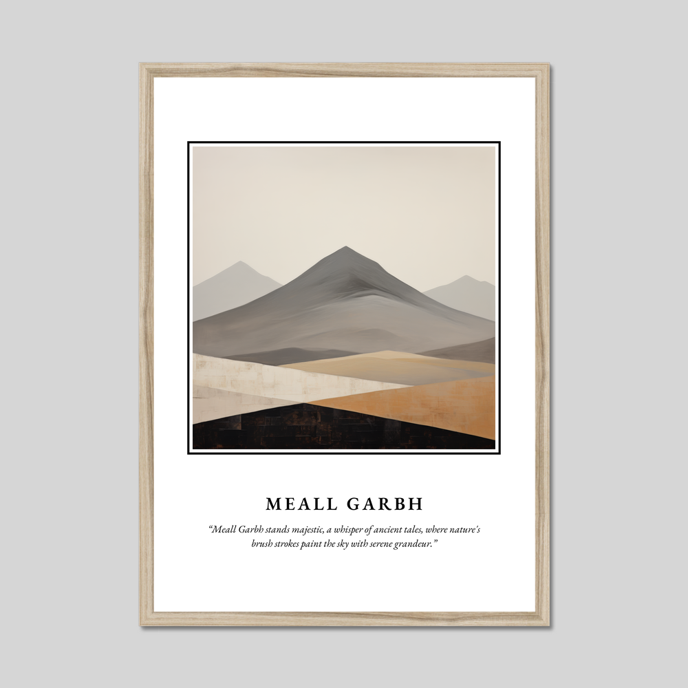 Poster in a natural frame