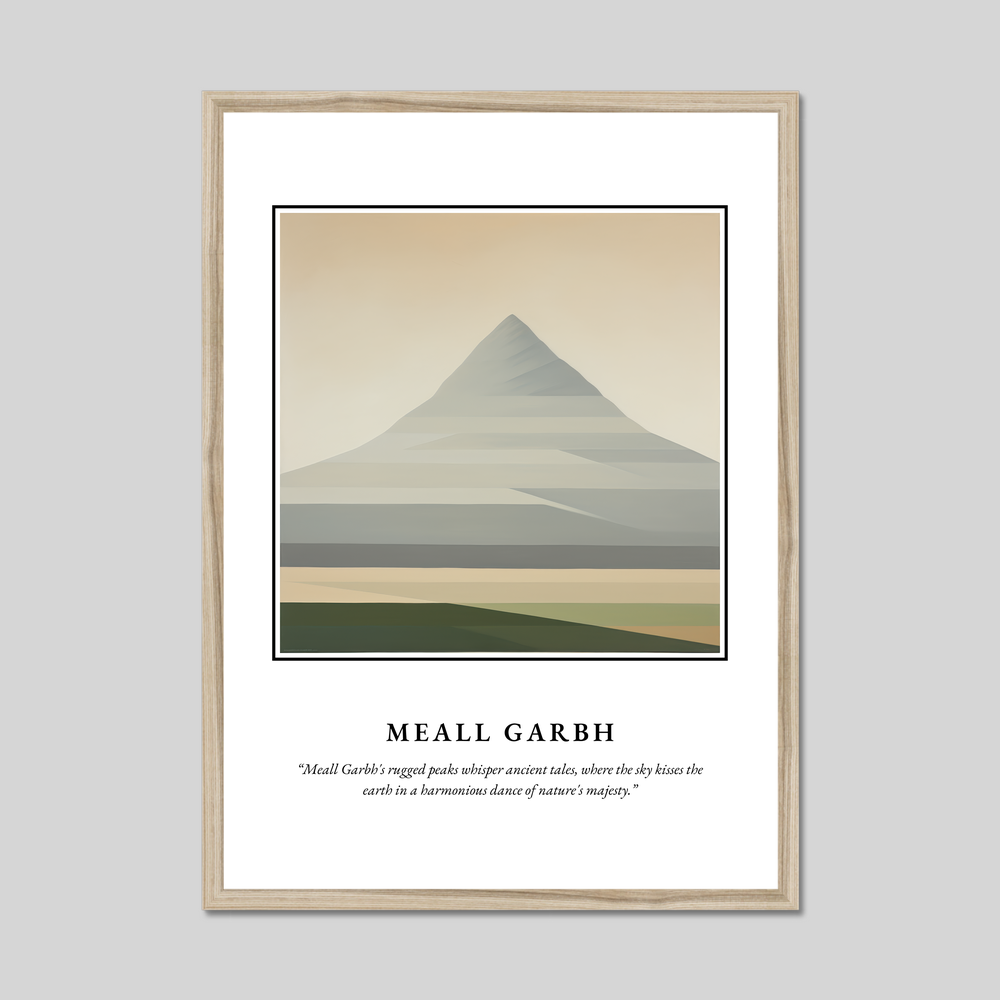 Poster in a natural frame