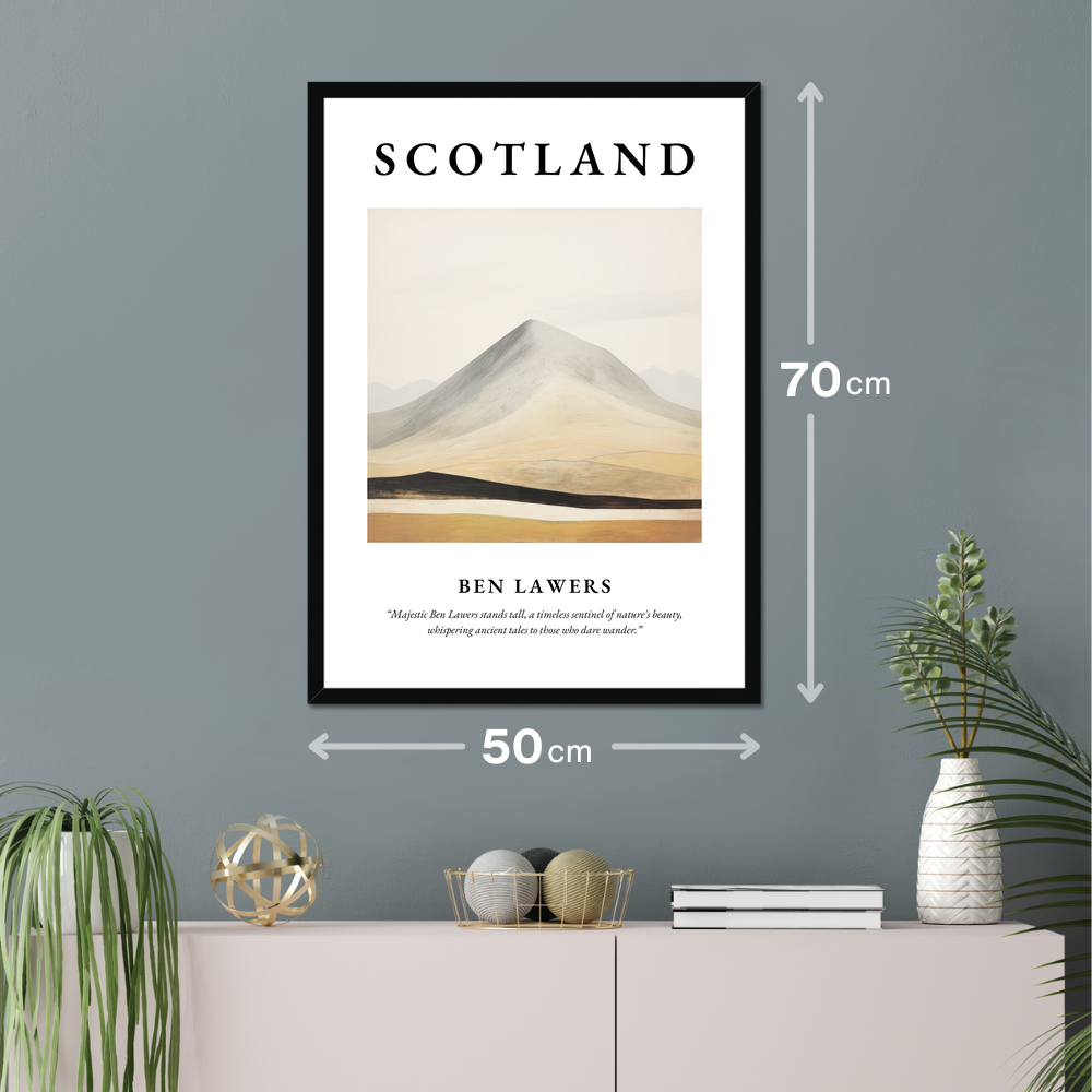 Poster of Ben Lawers hanging on a wall