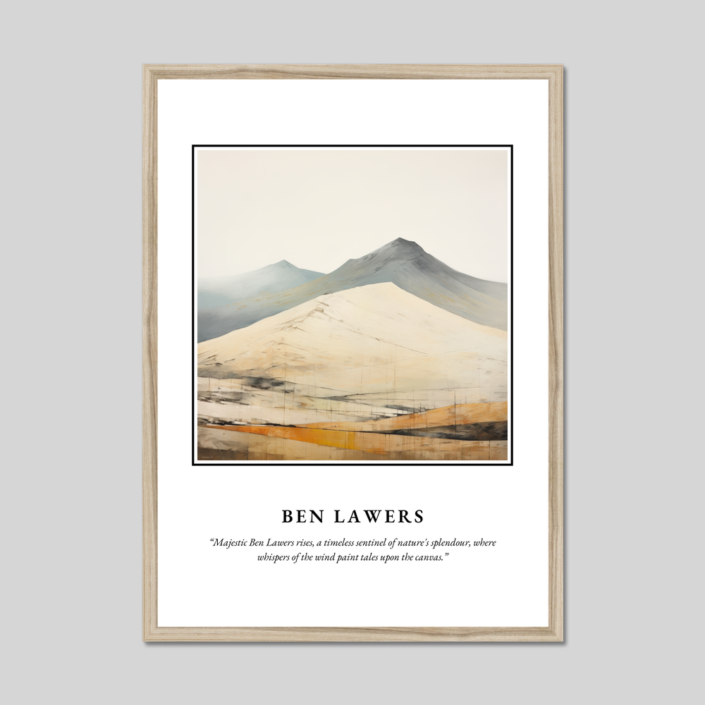 Poster in a natural frame