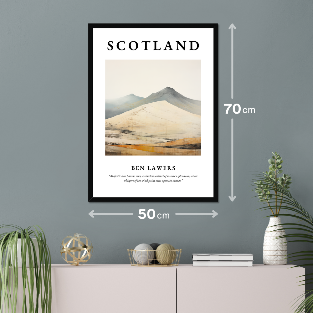 Poster of Ben Lawers hanging on a wall