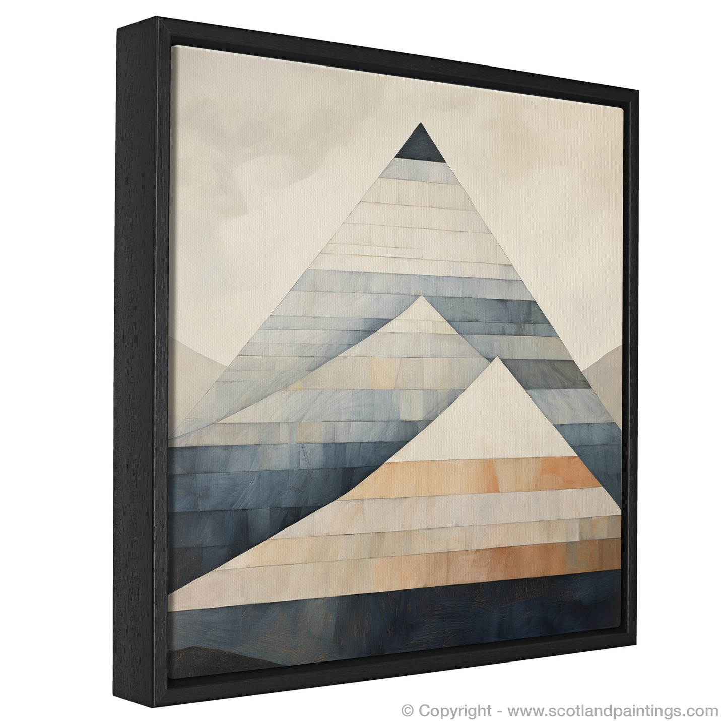 Painting and Art Print of Beinn Dòrain entitled "Beinn Dòrain Reimagined: An Abstract Highland Tapestry".