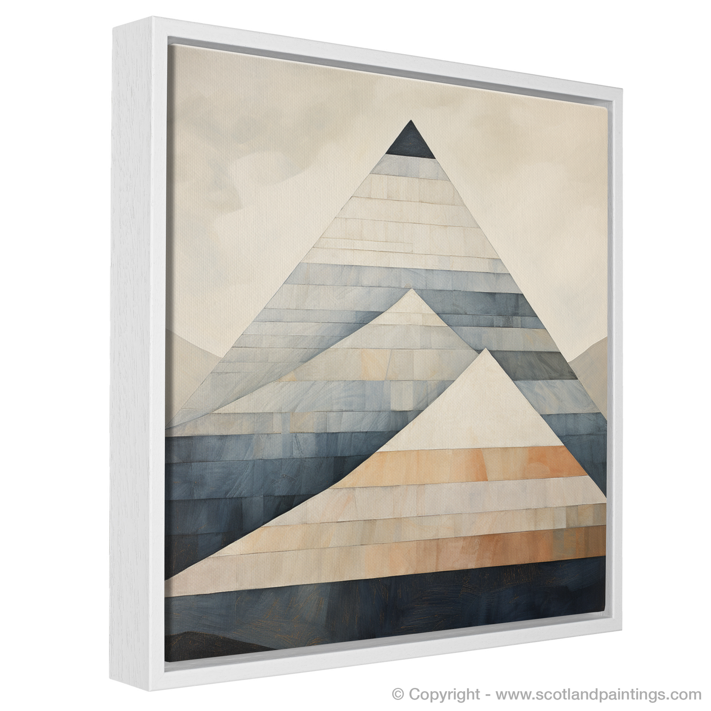 Painting and Art Print of Beinn Dòrain entitled "Beinn Dòrain Reimagined: An Abstract Highland Tapestry".