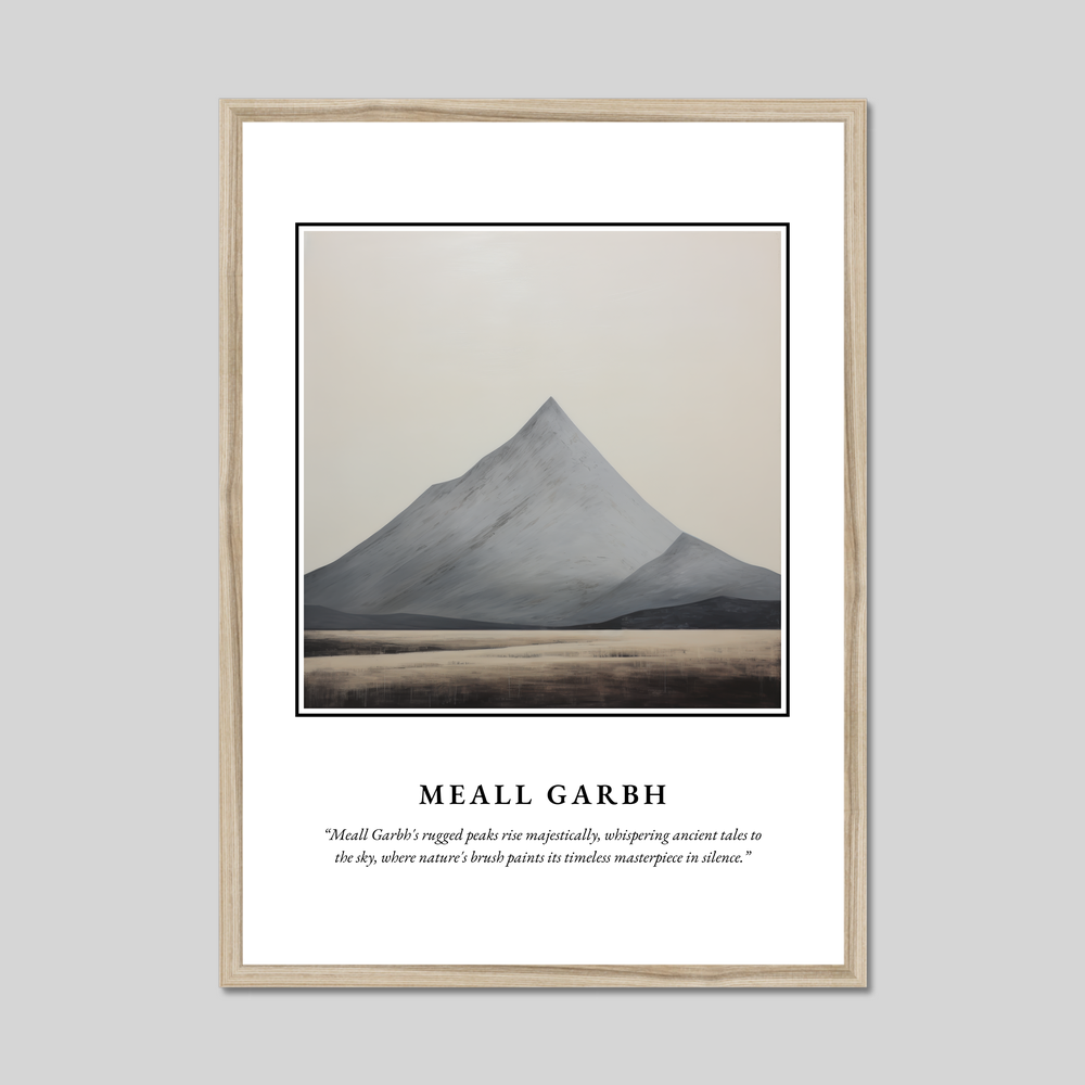 Poster in a natural frame