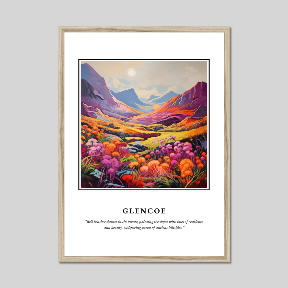 Poster in a natural frame