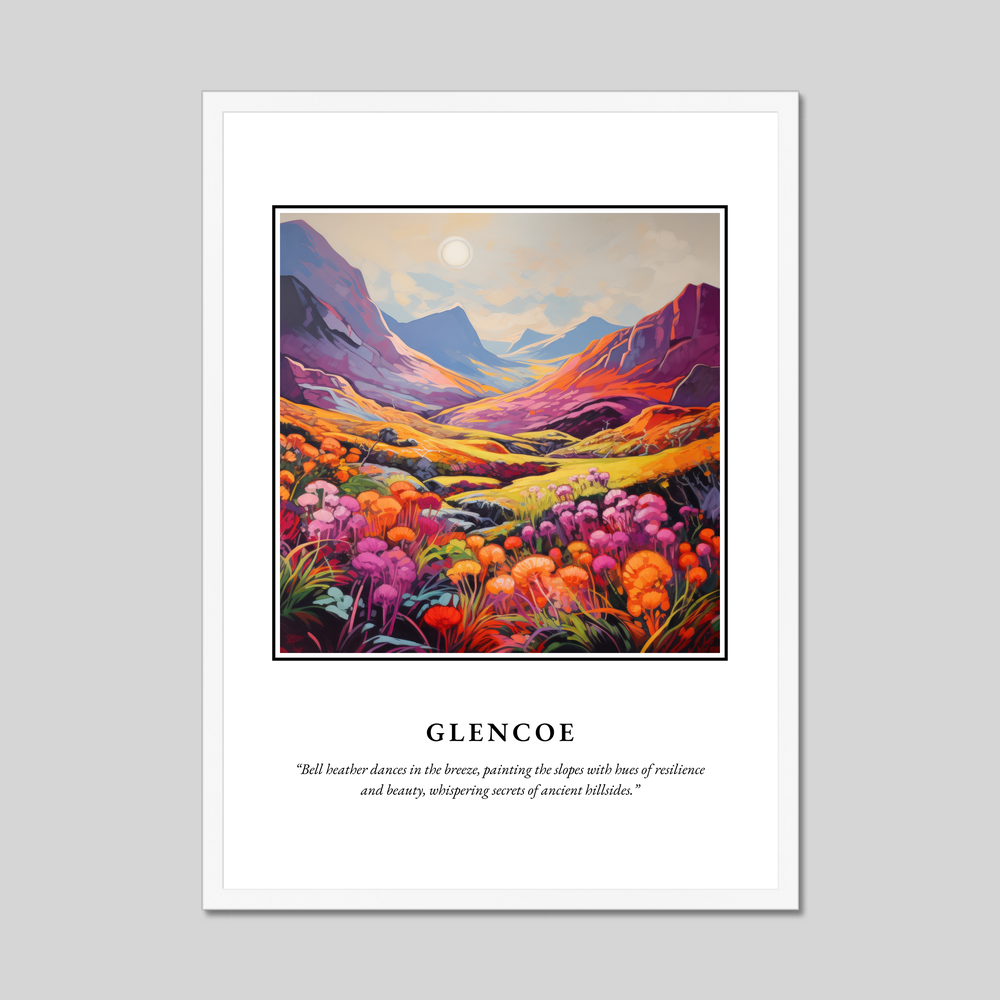 Poster in a white frame