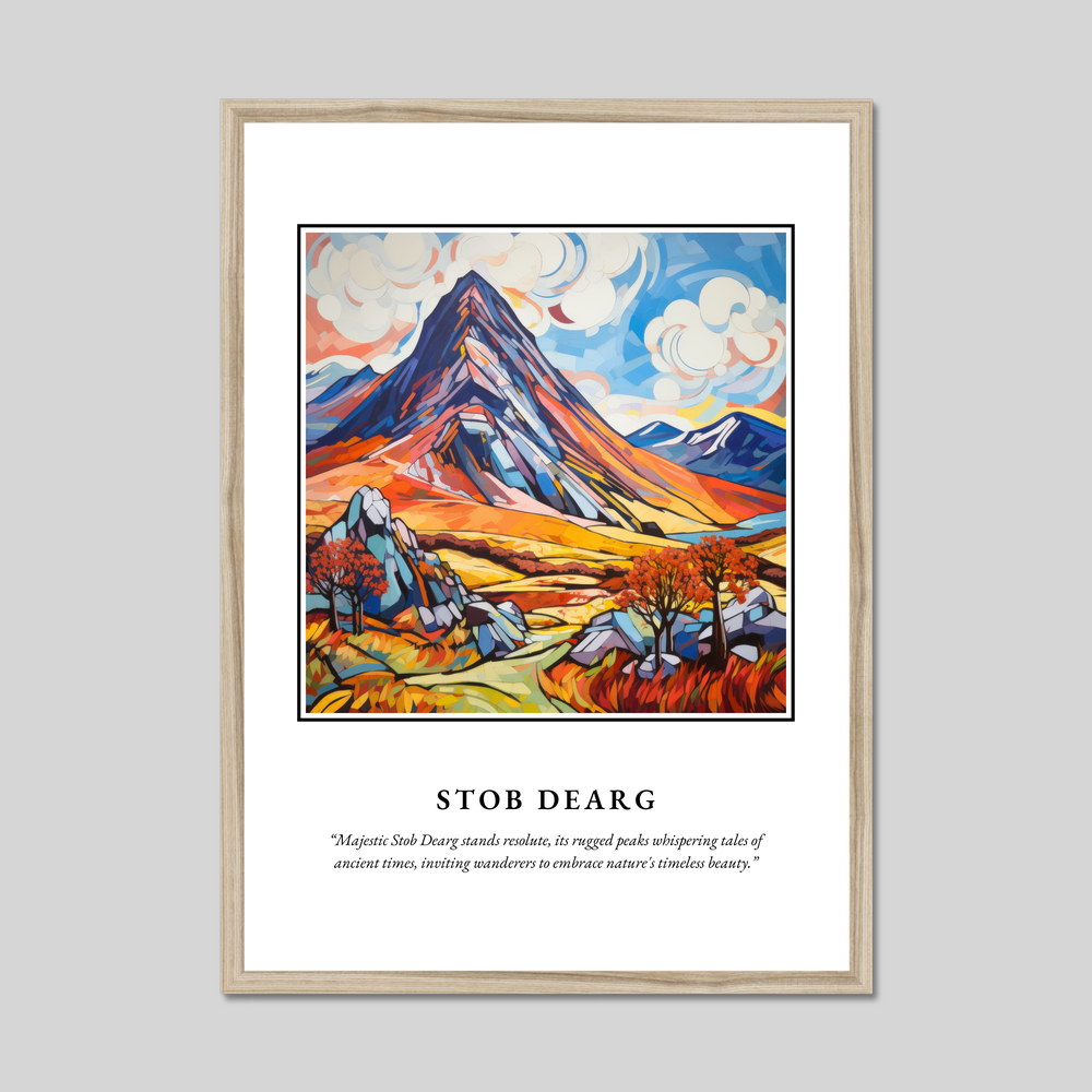 Poster in a natural frame