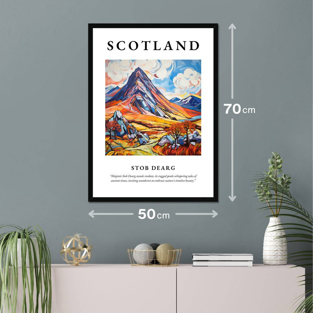 Poster of Stob Dearg hanging on a wall