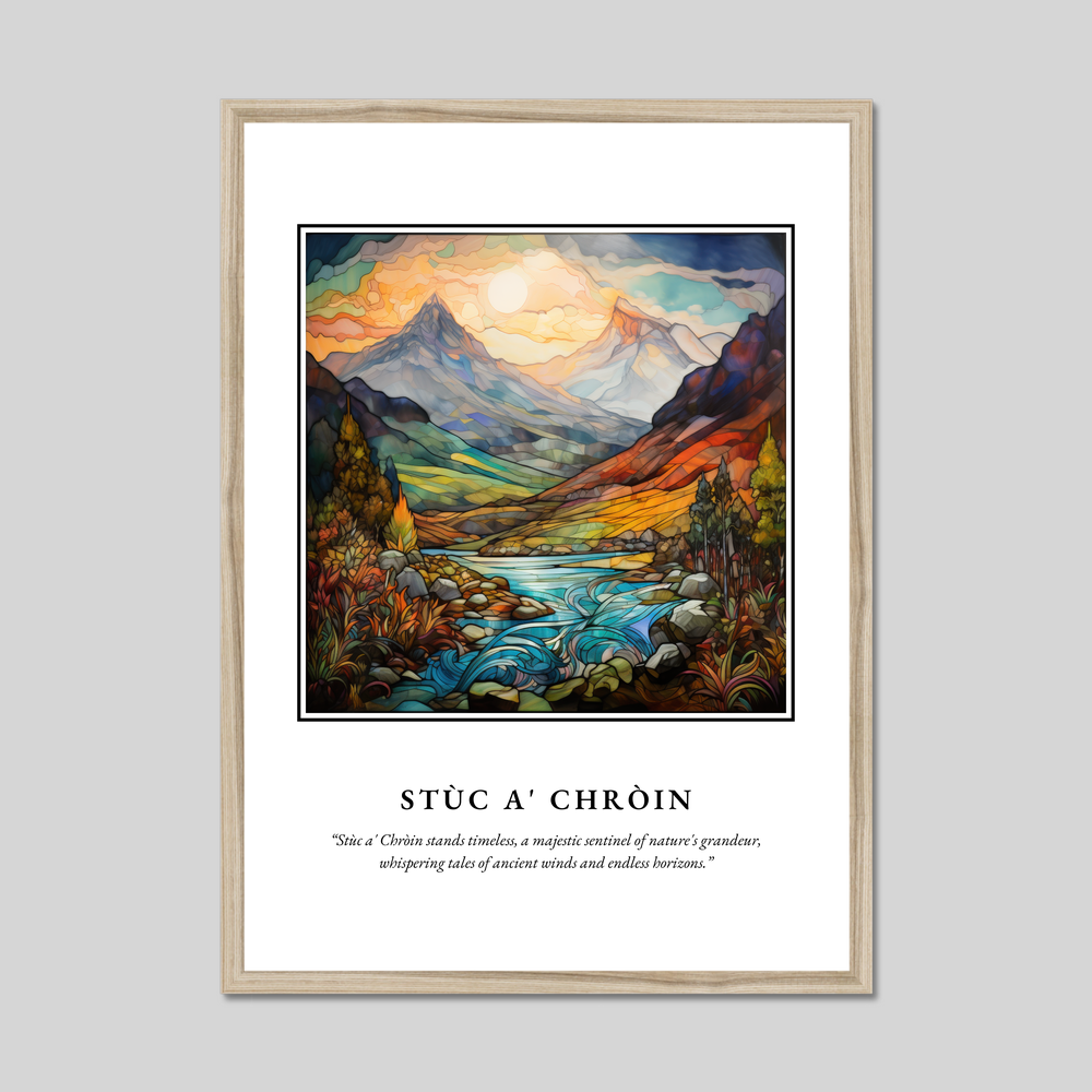 Poster in a natural frame