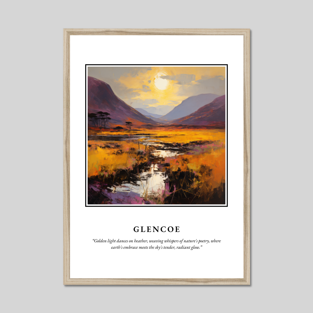 Poster in a natural frame